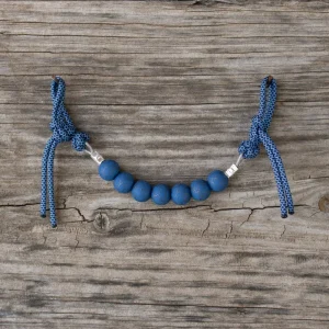 NRS Blue Crackle Silicone Beaded Curb Strap