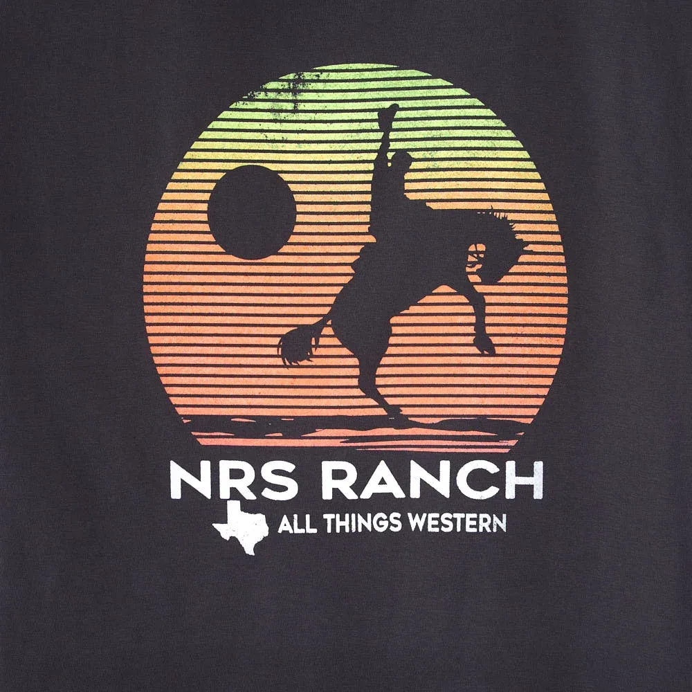 NRS Bucking Horse Sunset Coal Tee Shirt - Image 2