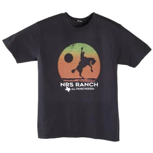 NRS Bucking Horse Sunset Coal Tee Shirt