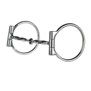NRS Chrome Steel D-Ring Square Twist Snaffle Bit