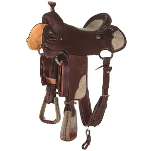 NRS Competitor Series Chocolate Roughout Bootstitch All Around Saddle