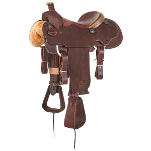 NRS Competitor Series Chocolate Roughout Calf Roper with Bullhide Seat