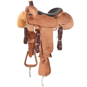 NRS Competitor Series Natural Roughout Calf Roper with Bullhide Seat