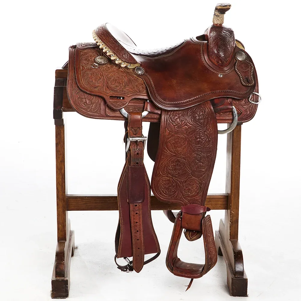 Nrs Competitor Series Used 15.5in 3/4 Floral Calf Roper - Image 2