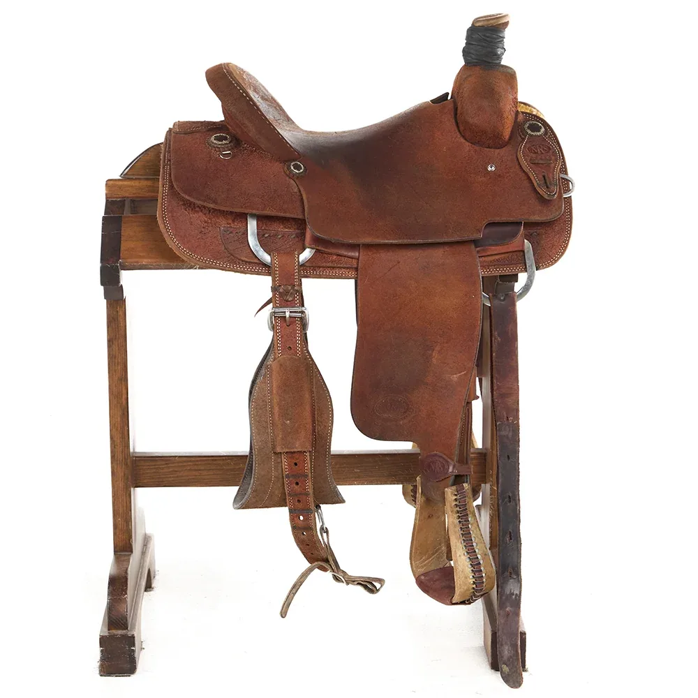Nrs Competitor Series Used 15.5in Chestnut Roughout Team Roper - Image 2