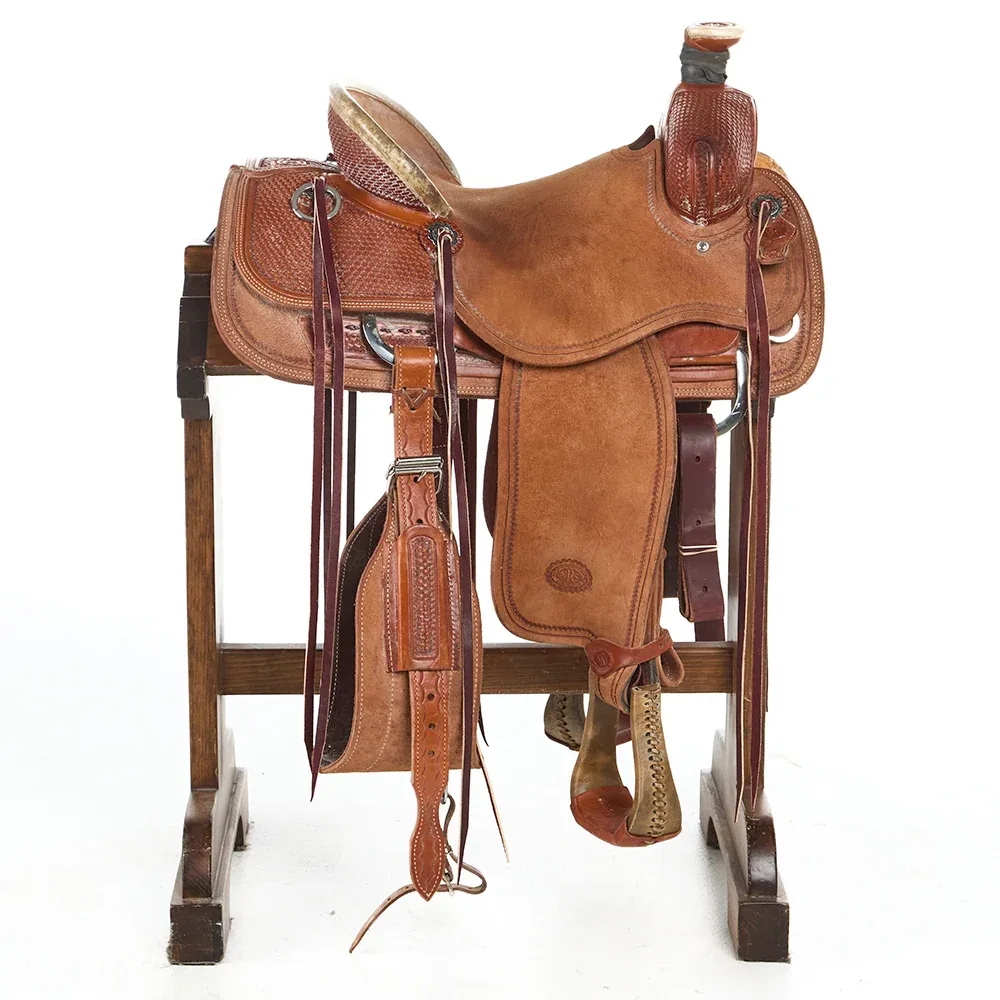 Nrs Competitor Series Used 15in 1/2 Breed Basket Stamp OY Ranch Roper - Image 2