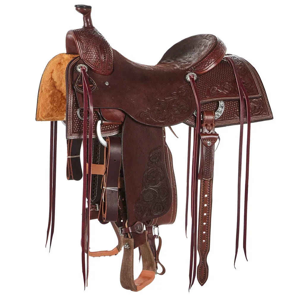 Nrs Competitors Chocolate 3/4 Breed Combo Tooled Versatility Ranch Saddle