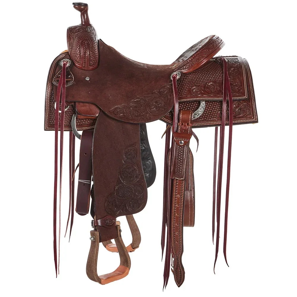 Nrs Competitors Chocolate 3/4 Breed Combo Tooled Versatility Ranch Saddle - Image 2