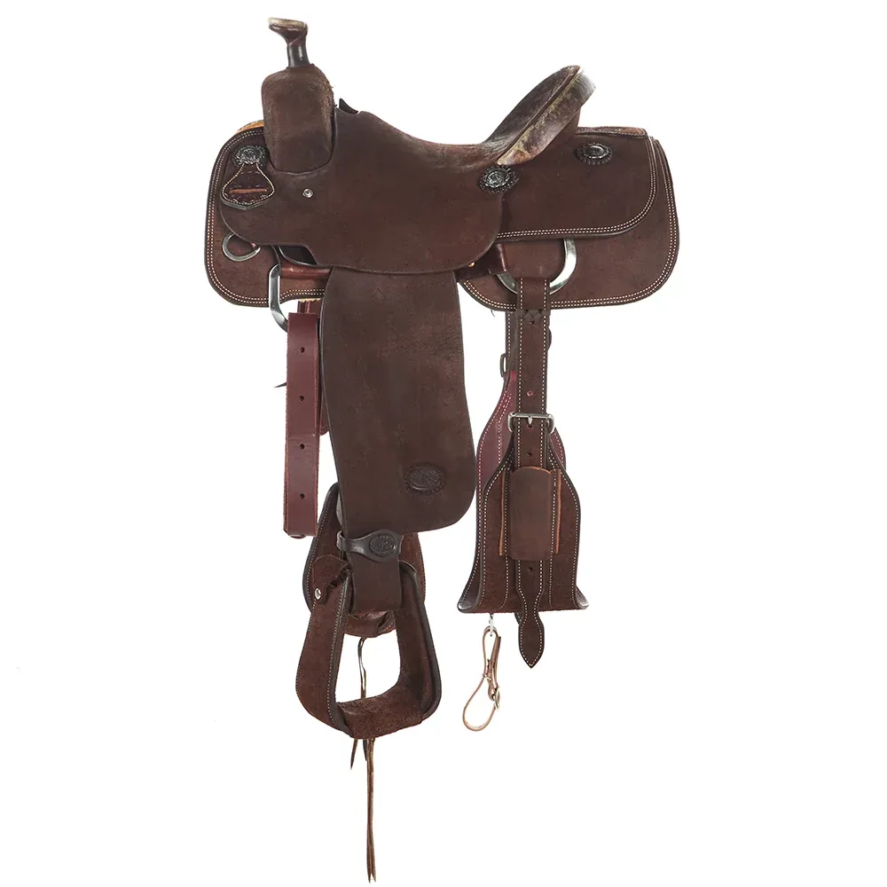 Nrs Competitors Competitor Series Chocolate Roughout Team Roping Saddle - Image 2