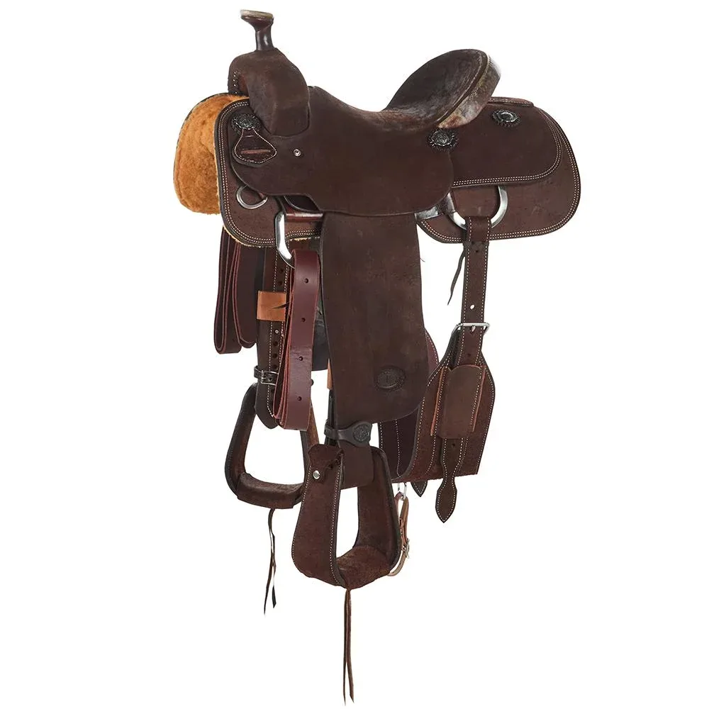 Nrs Competitors Competitor Series Chocolate Roughout Team Roping Saddle