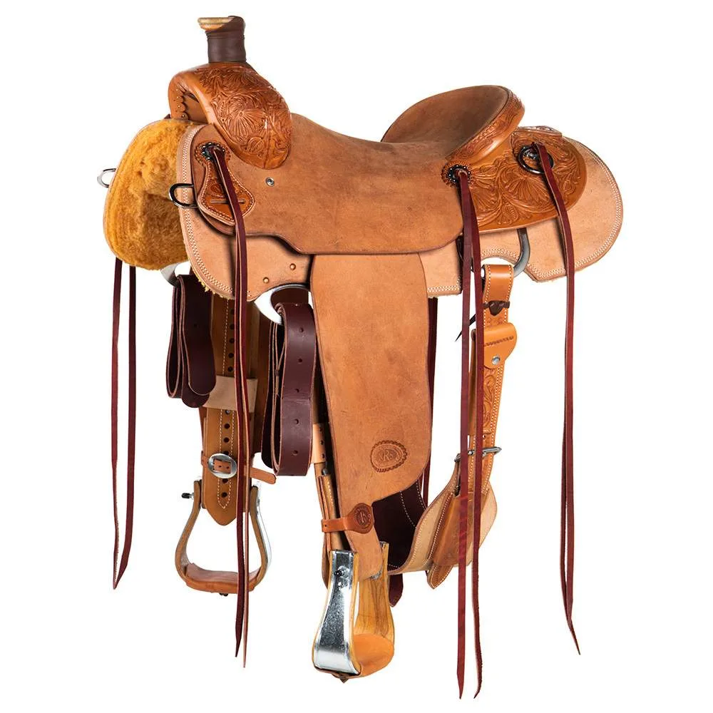 Nrs Competitors Natural 1/4 Breed Poinsettia Will James Low Cantle Ranch Roper Saddle