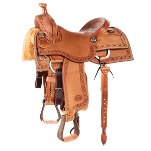 Nrs Competitors Natural Roughout with Full Serpentine Border Versatility Ranch Saddle