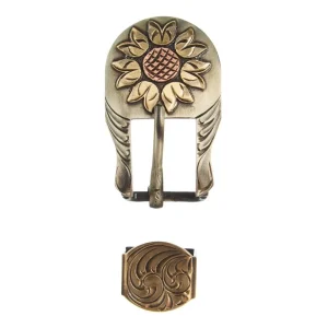 NRS Copper and Gold Sunflower 3/4in. Buckle Set