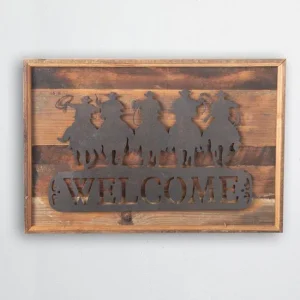 NRS Cowboy Welcome Metal Wall Sign
