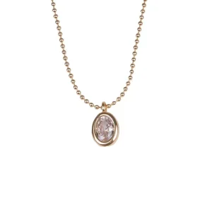 NRS Cubic Zirconia Dainty Gold Necklace