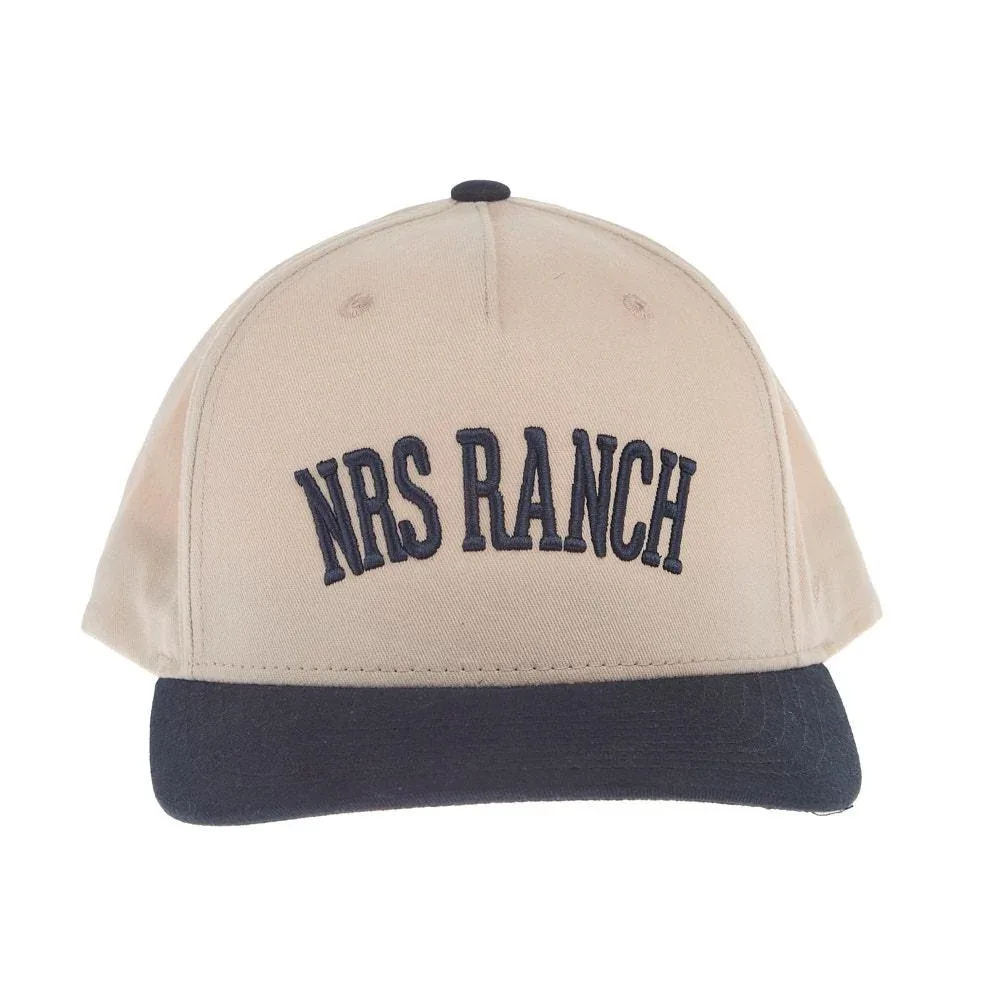 NRS Curved Embroidered Logo Stone & Navy Cap
