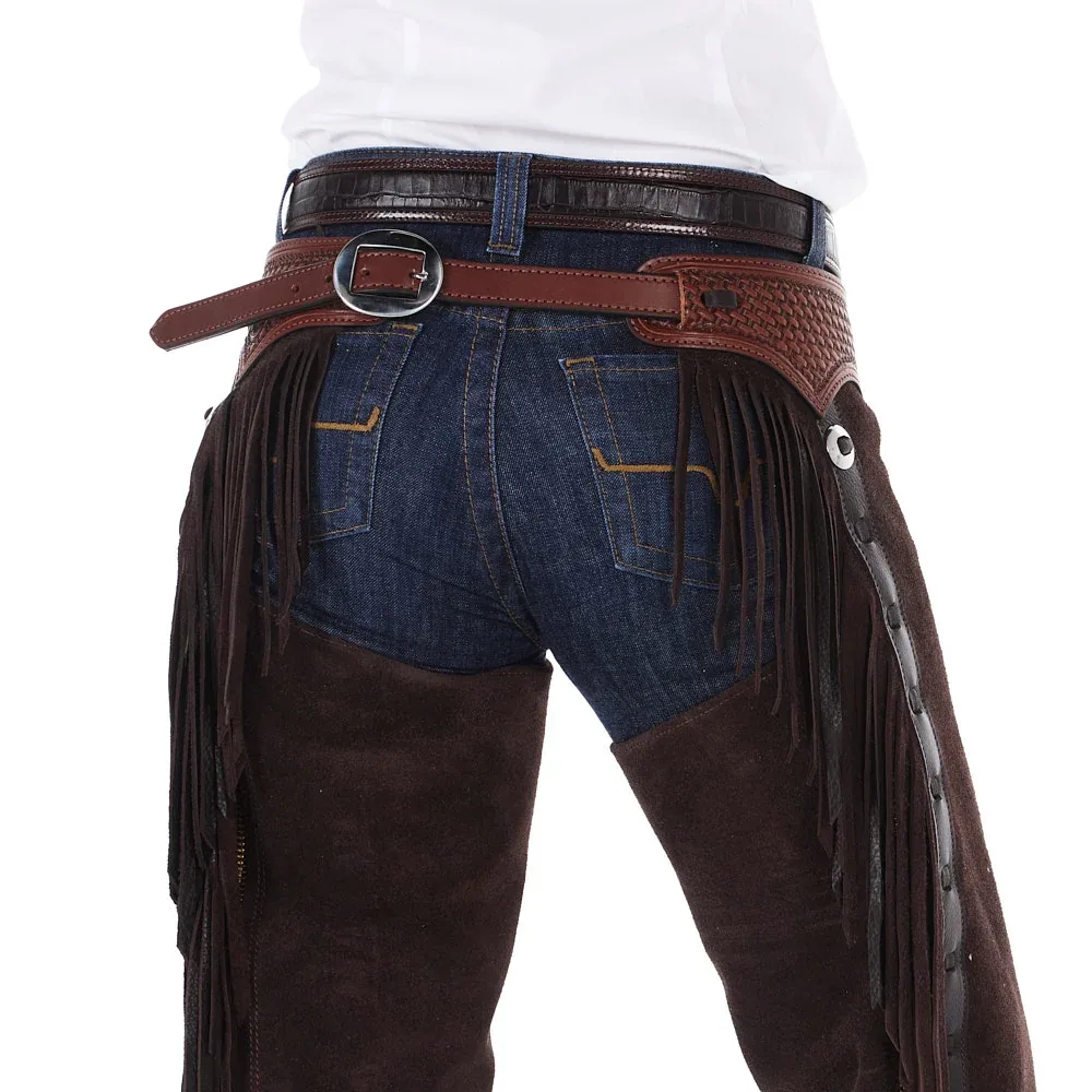 NRS Dark Chocolate Roughout Versatility Show Chaps - Image 2