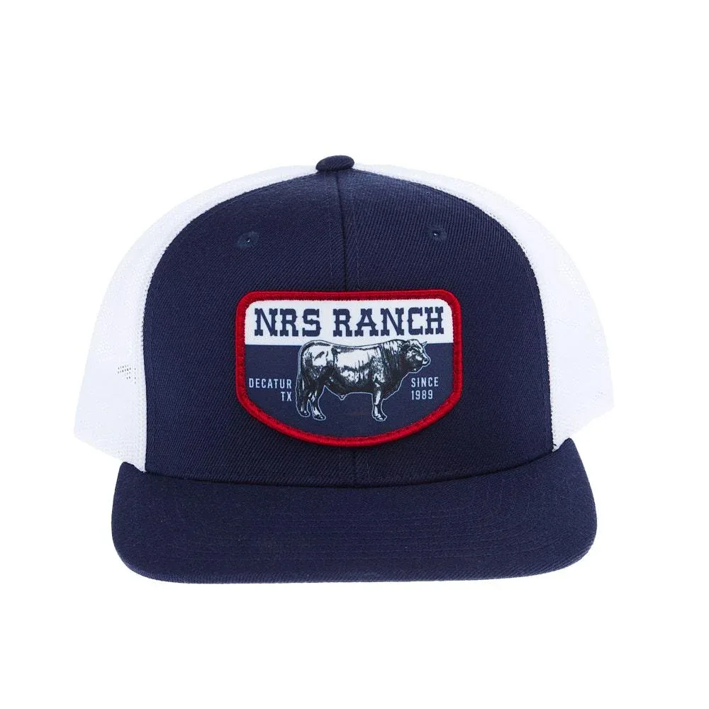 NRS Decatur Ranch Bull Logo Navy & White Cap