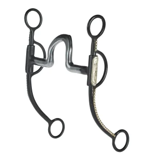NRS Dotted Black Steel Shank Spoon Bit