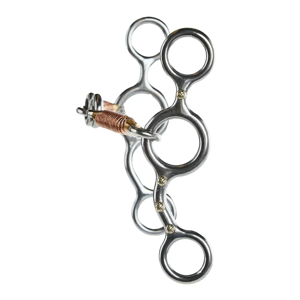 NRS Dotted Jr Cow Horse Copper Wire Dog Bone Bit - Image 2