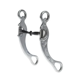 NRS Engraved Aluminum Sweet Iron Snaffle Shank Bit