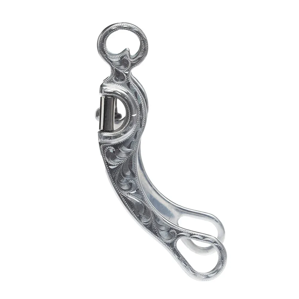 NRS Engraved Aluminum Sweet Iron Snaffle Shank Bit - Image 2
