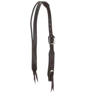 NRS Figure 8 Stitch Roughout Chocolate Slit Ear Headstall