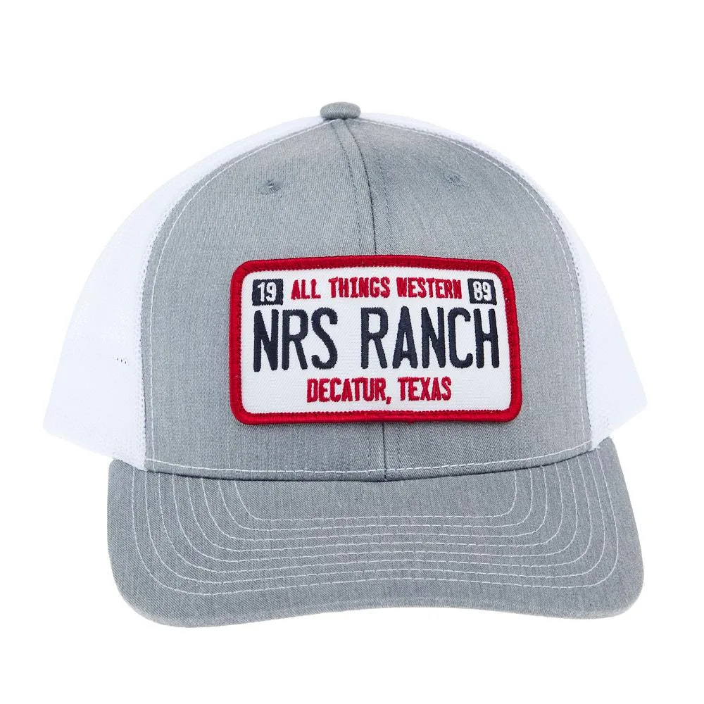 NRS Grey & White License Plate Logo Cap