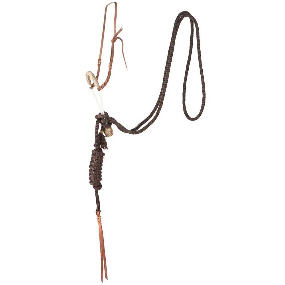 NRS Hand Braided Rawhide Rope Loping Hackamore