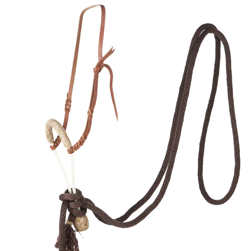 NRS Hand Braided Rawhide Rope Loping Hackamore - Image 2