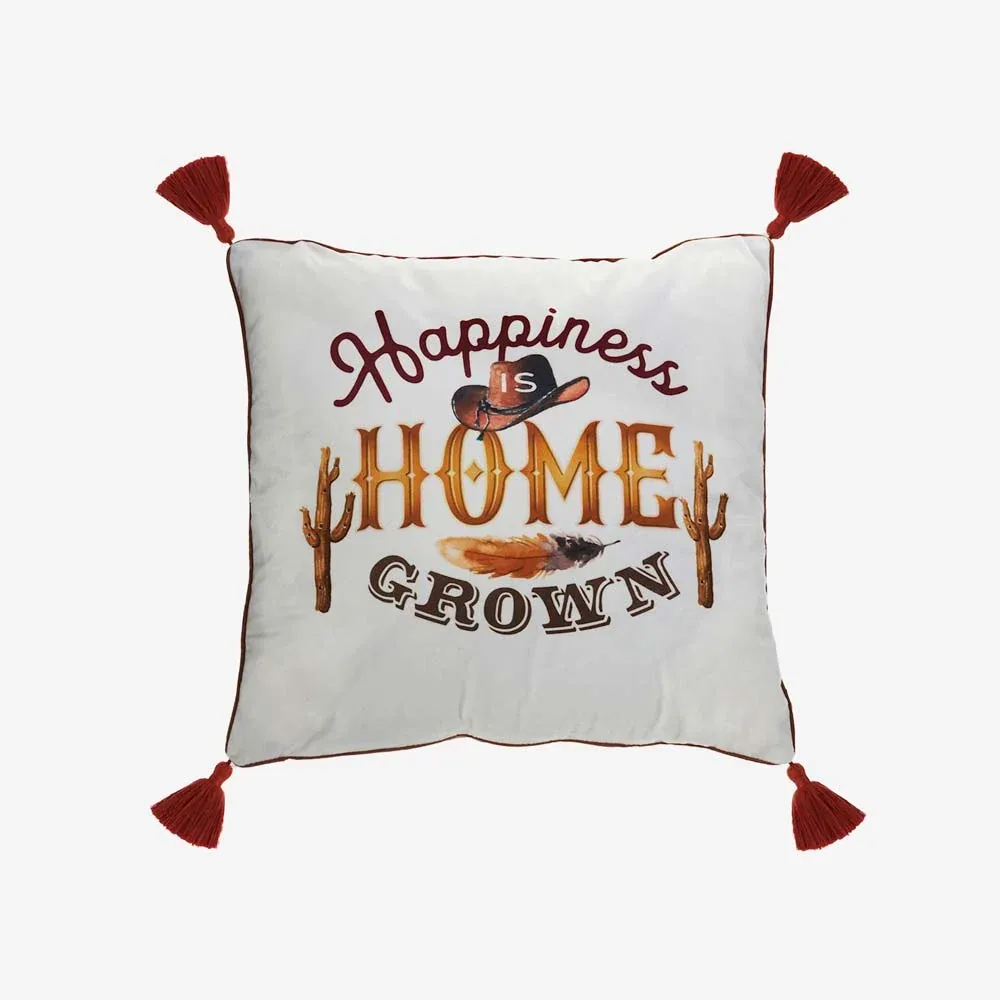 NRS Happiness is Home Grown Tassel Pillow
