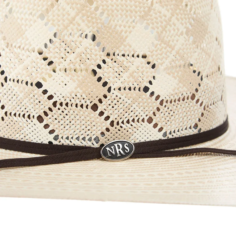 NRS Hats 10X Open Crown 4 1/2in Brim 2 Chord Chocolate Band Straw Hat - Image 2