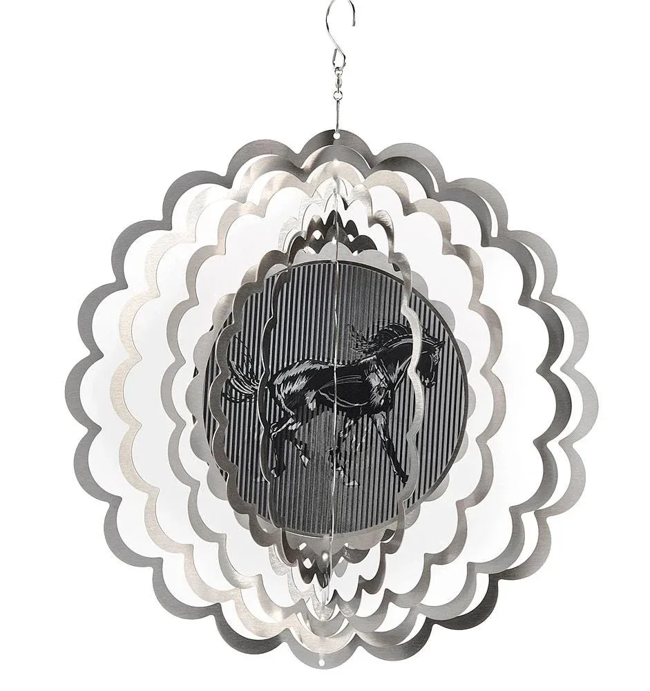 NRS Horse Stainless Steel Wind Spinner