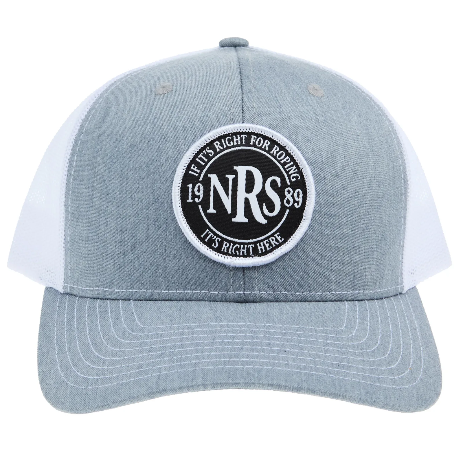 NRS If It's Right For Roping Grey and White Cap - Image 2