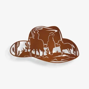 NRS Metal Laser Cut Cowboy Hat Wall Decor