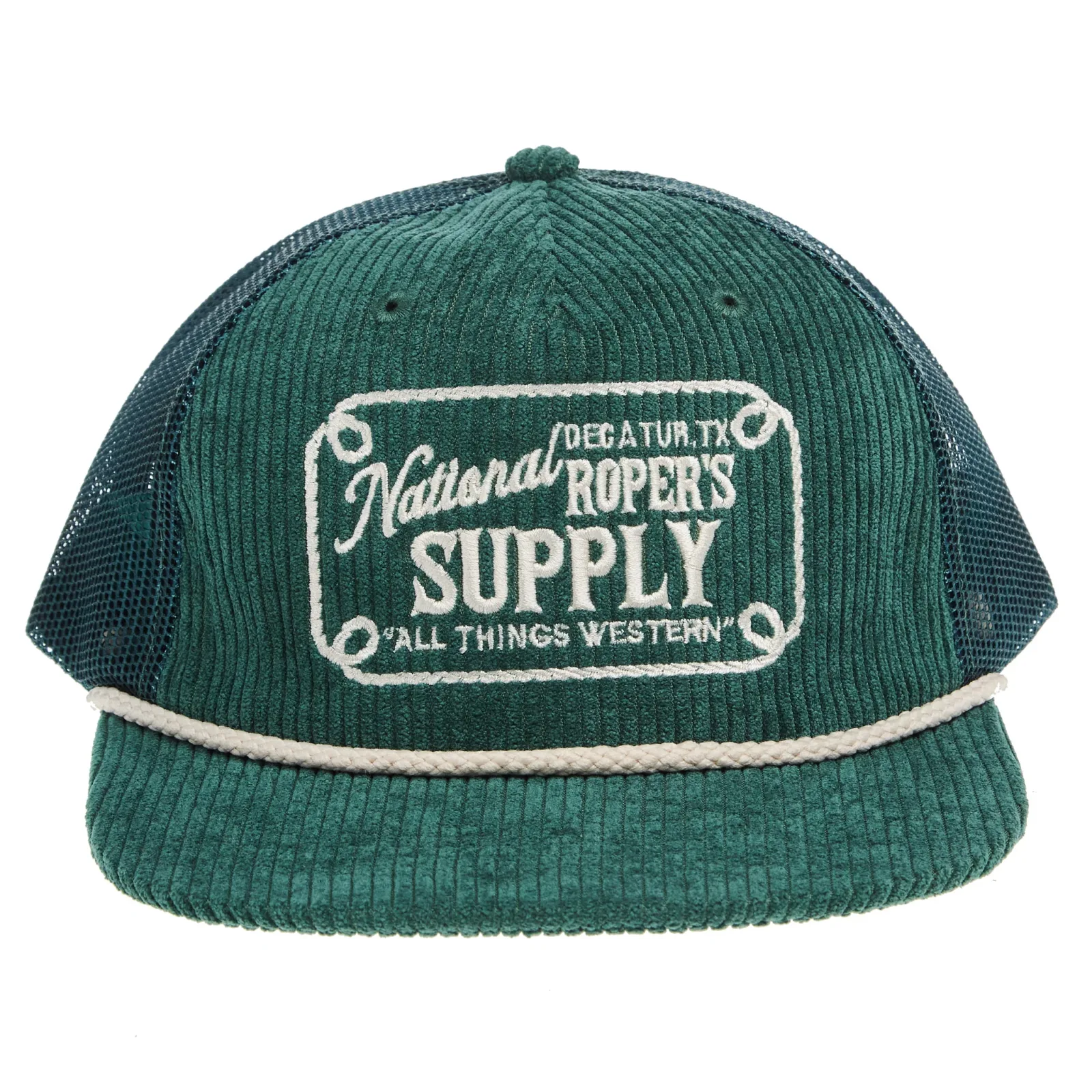 NRS National Roper Supply Corduroy Teal Cap - Image 2