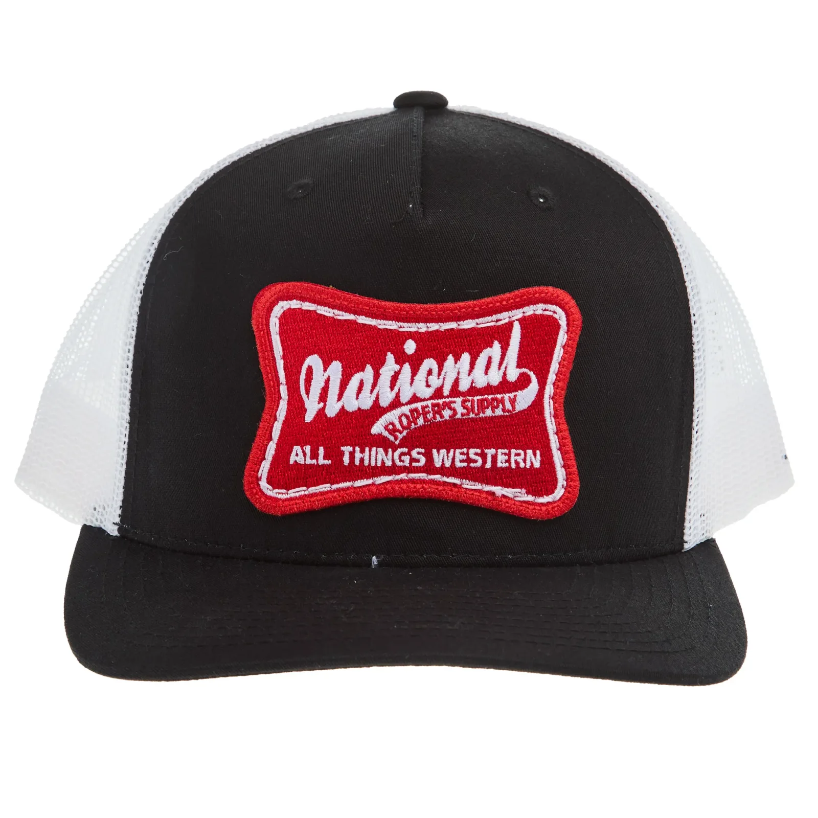 NRS National Ropers Supply Black and White Cap - Image 2