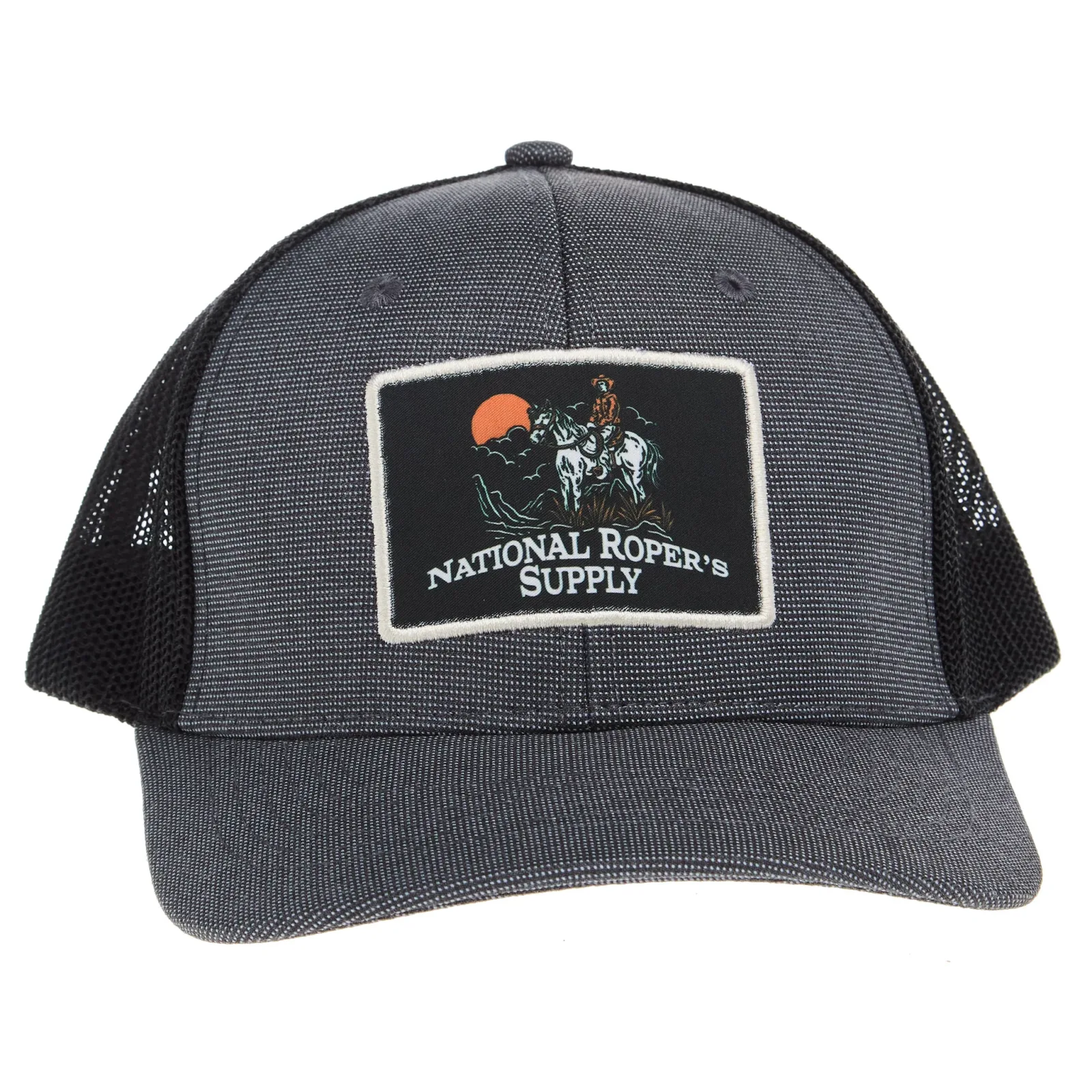 NRS National Ropers Supply Cowboy Grey and Black Cap - Image 2