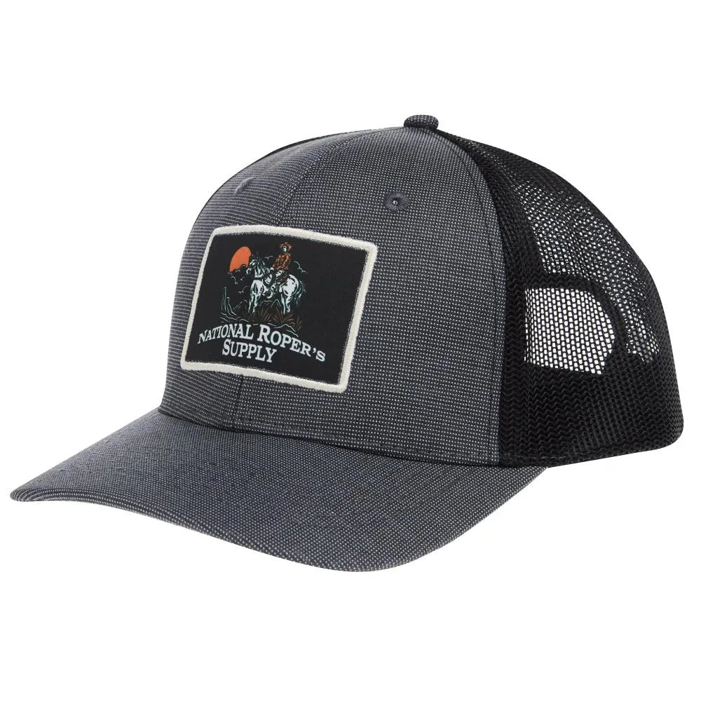 NRS National Ropers Supply Cowboy Grey and Black Cap