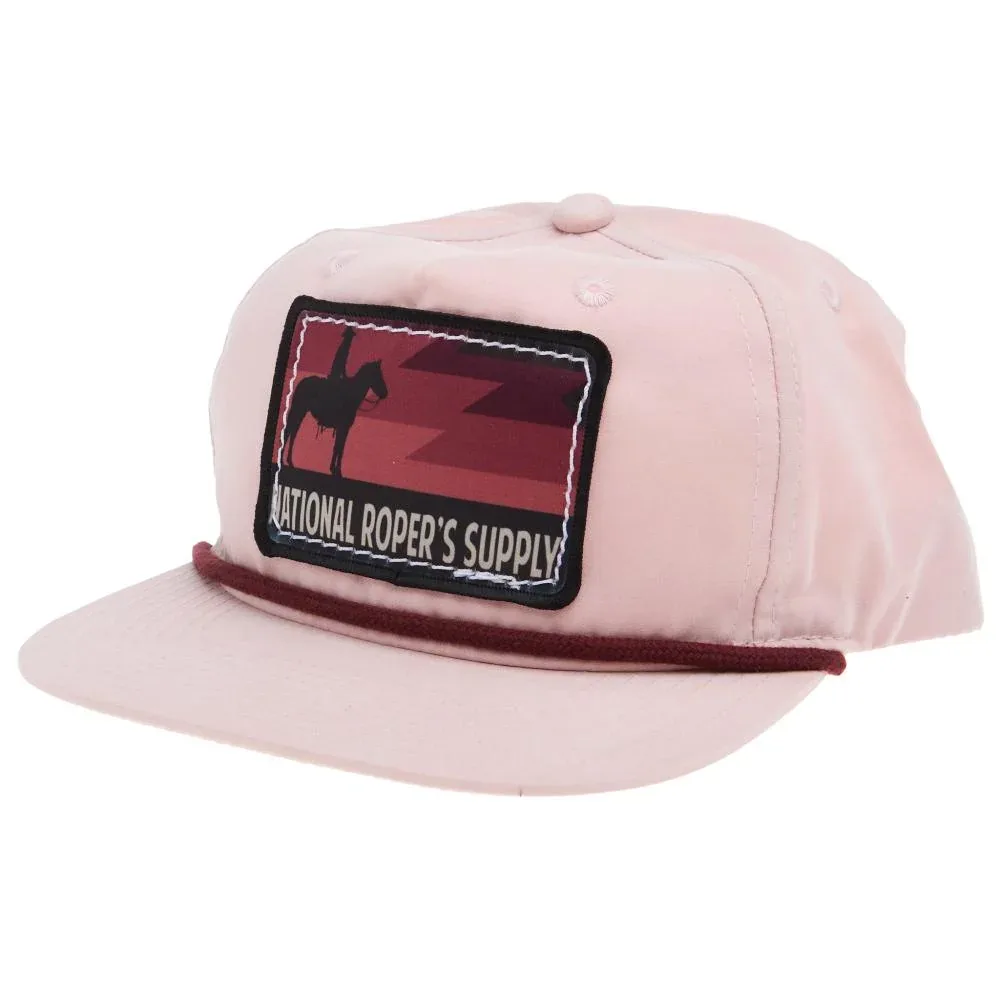 NRS National Ropers Supply Pink and Red Rope Cap