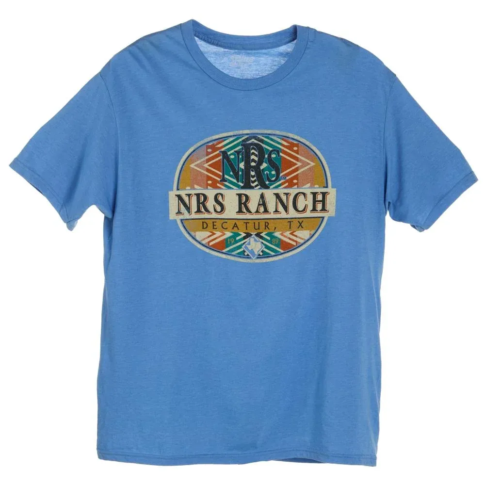 NRS NRS Ranch Blue Aztec Circle Logo Tee