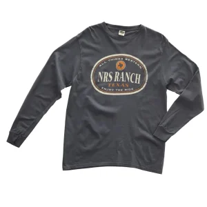 NRS NRS Ranch Oval Logo Coal Long Sleeve Tee