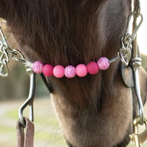 NRS Pink Cactus Silicone Beaded Chain Curb Strap