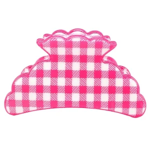 NRS Pink Gingham Hair Clip