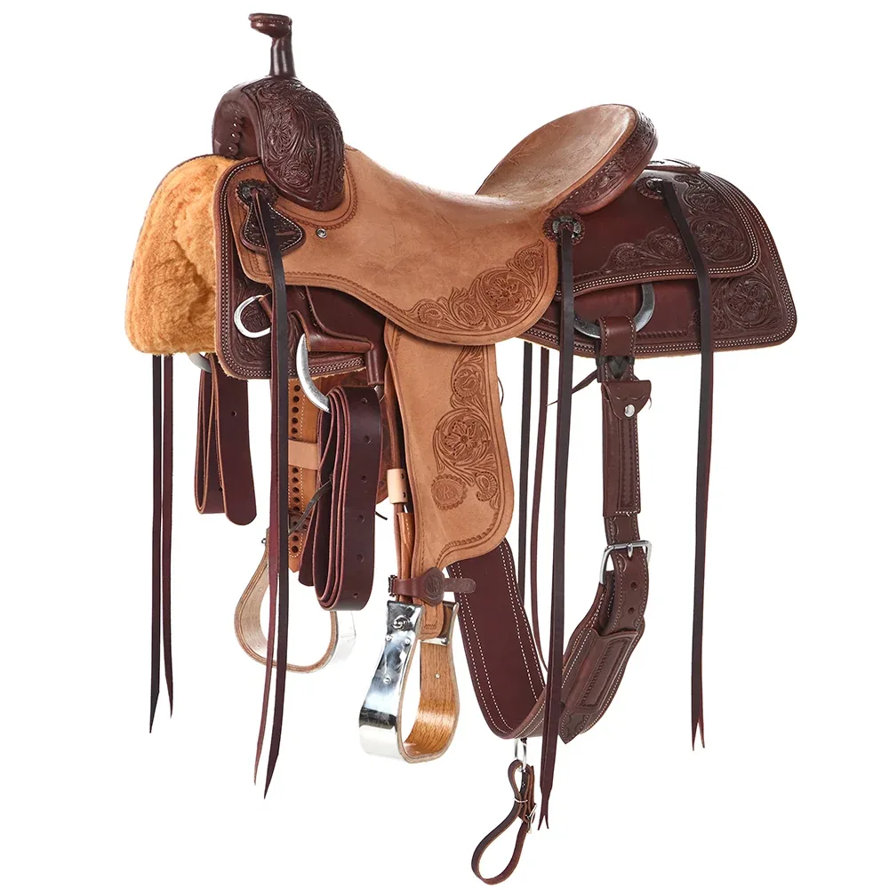 Nrs Pro Series Floral Tooled Combo Ranch Cutter Saddle