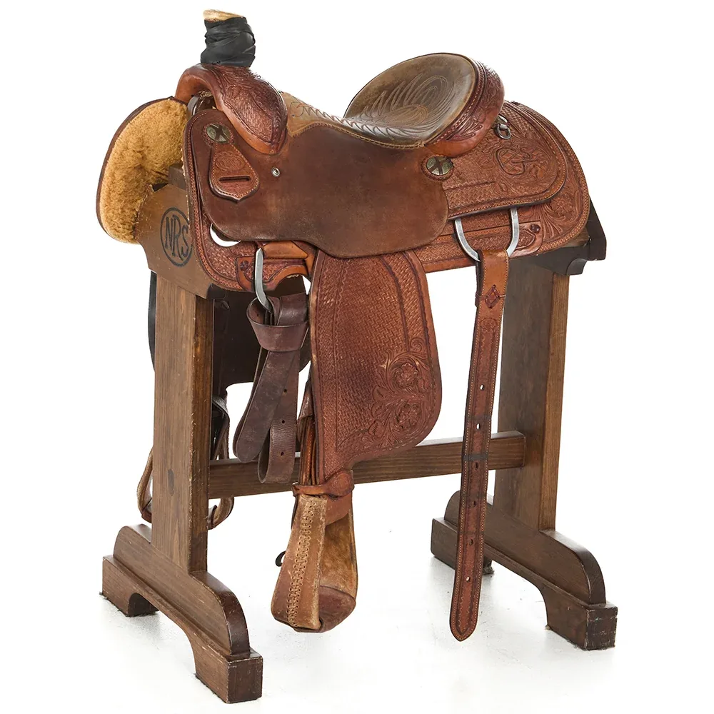 Nrs Pro Series Used 14.5in 7/8 Breed Combo Tooled Team Roper