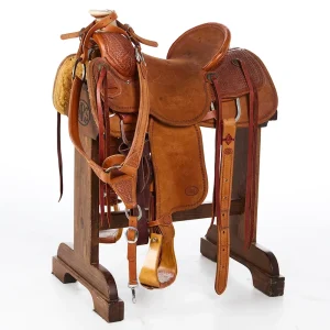 Nrs Pro Series Used 16in Spider Stamp with Rope Border Ranch Roper