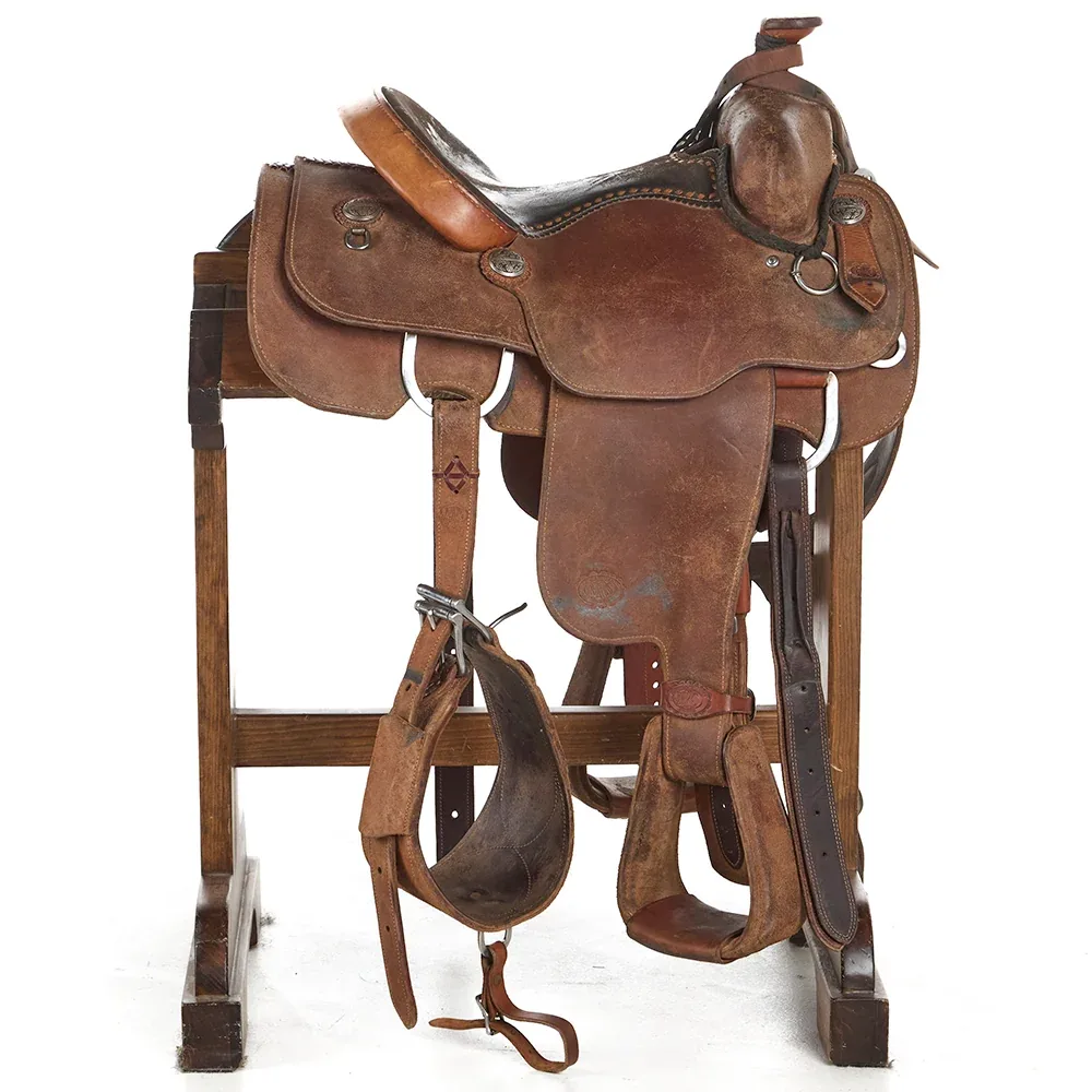 Nrs Pro Series Used Roughout 13.5in Calf Roping Saddle - Image 2