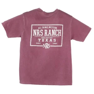 NRS Ranch All Things Western Maroon Back Logo Tee Shirt