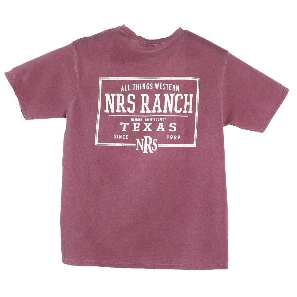 NRS Ranch All Things Western Maroon Back Logo Tee Shirt